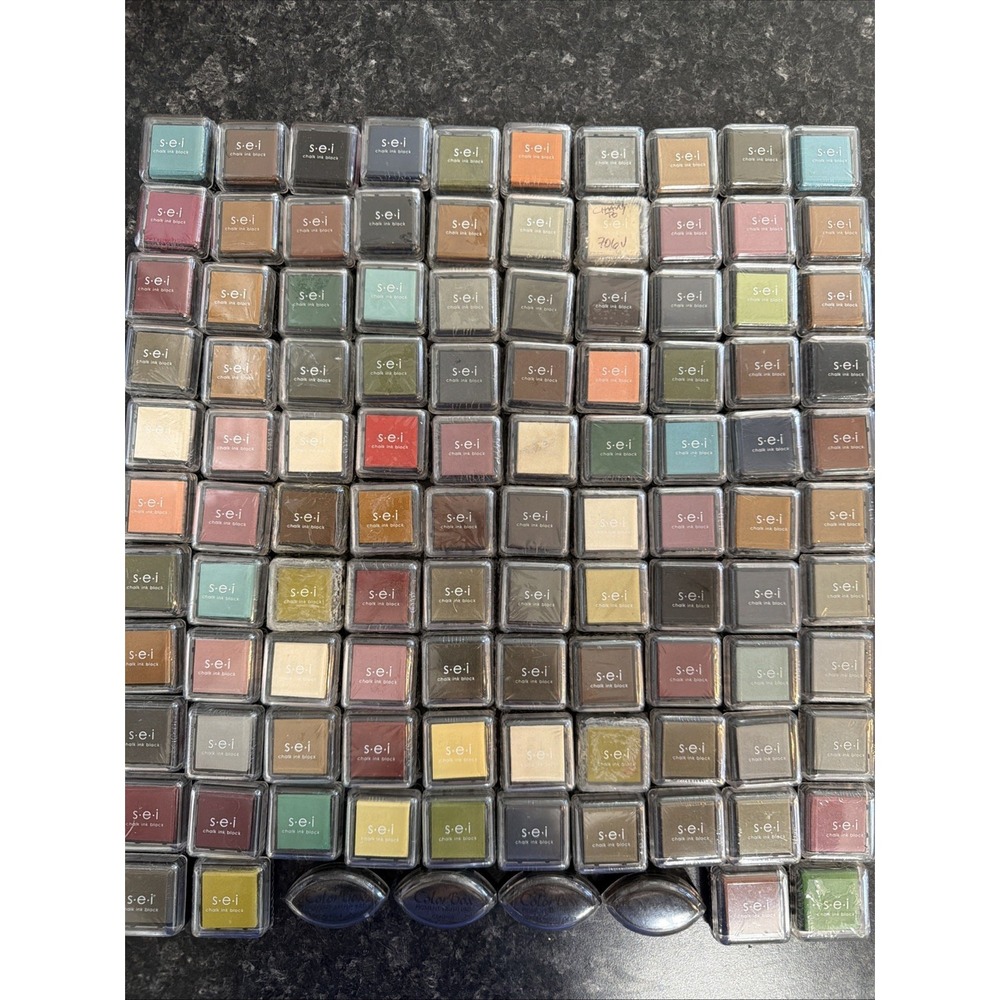 104 S.E.I. Chalk Ink Block Assorted Green Blue Grey NOS‎ Conforms to ASTM D-4236